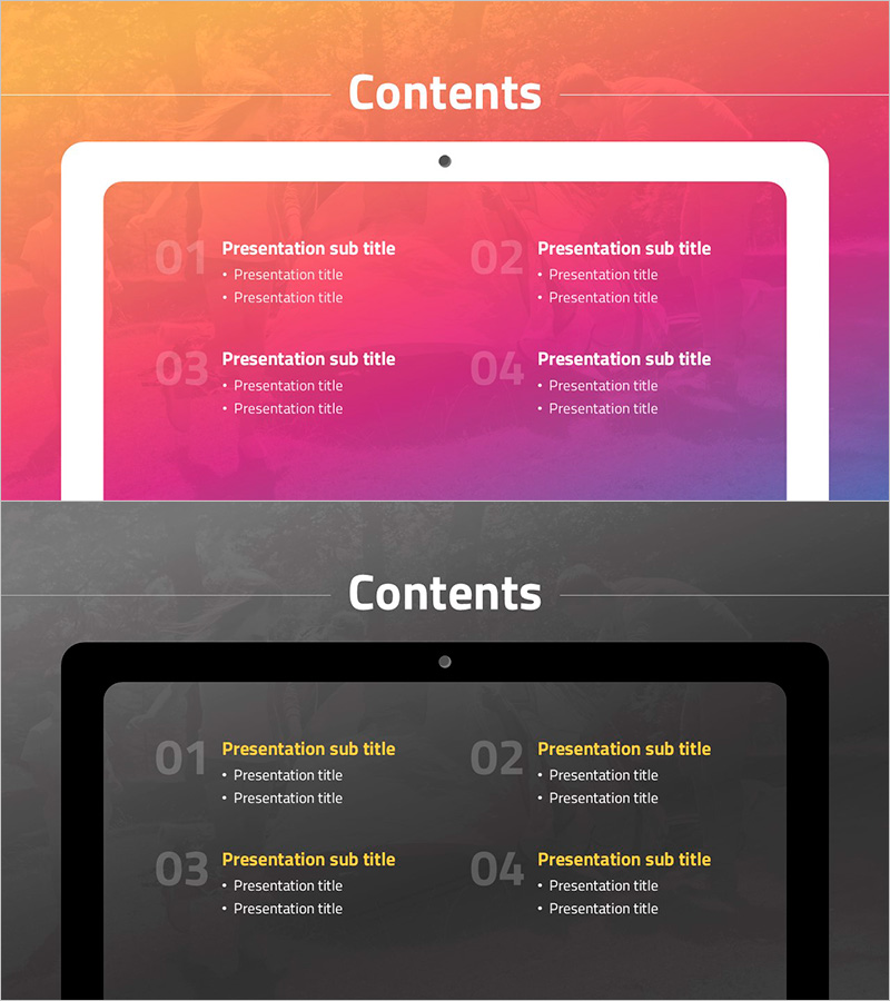 소셜 네트워크 와이드 템플릿 목차 – 정보 전달의 시작