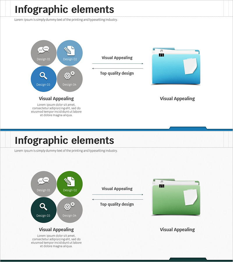 비즈니스 전략을 위한 다이어그램 슬라이드