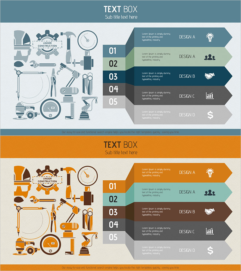 비즈니스 목표 화살표 다이어그램 – 사업 전략과 마케팅 목표