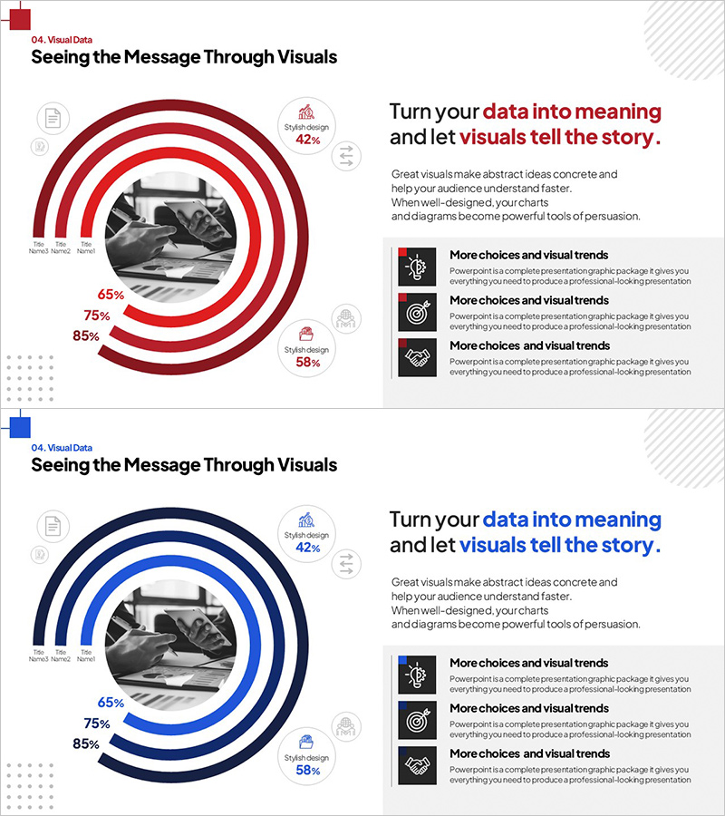 시각적 차트로 트렌드를 전달하는 인사이트 슬라이드