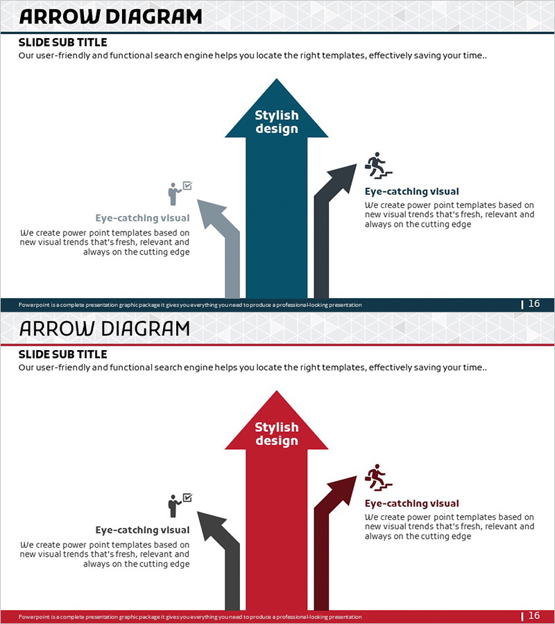 전략적인 마케팅목표 다이어그램 – 비전과 성장을 향한 다방향적 흐름