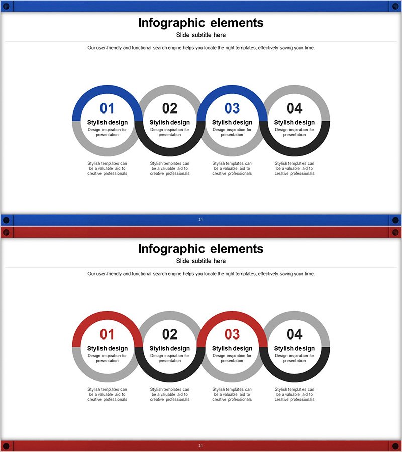 연결형 원형 인포그래픽으로 사업 추진 전략 시각화