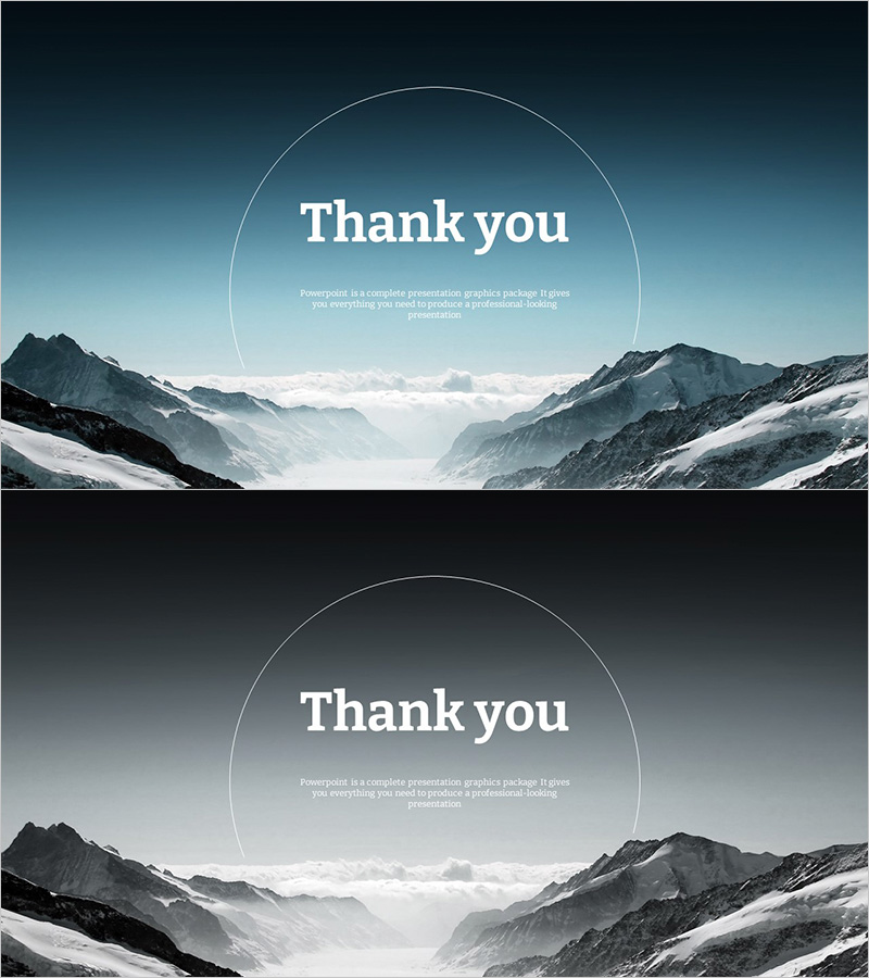 설산 테마 템플릿 엔딩 표지