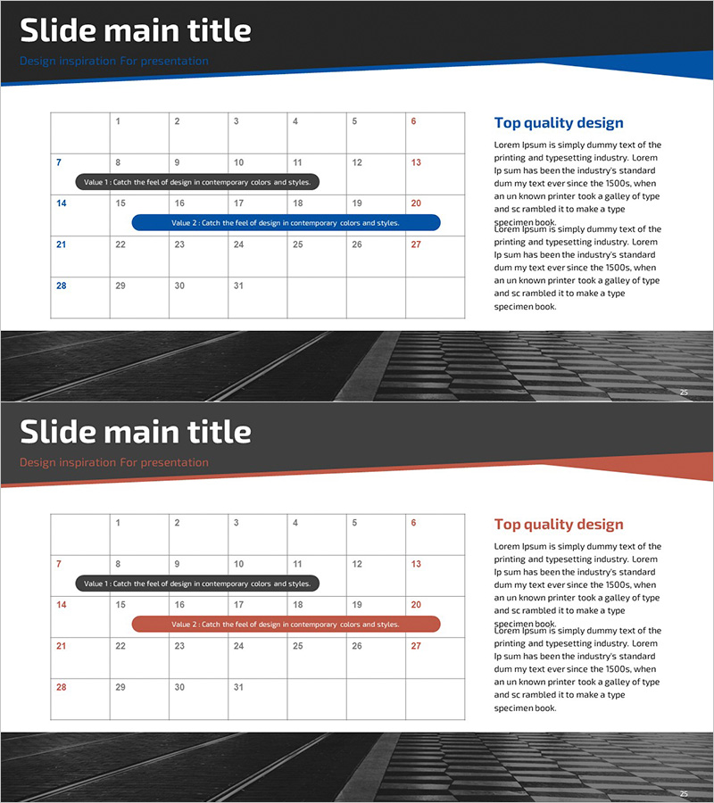 비즈니스 일정 계획 및 설명 – 사업 추진 전략을 위한 다이어그램
