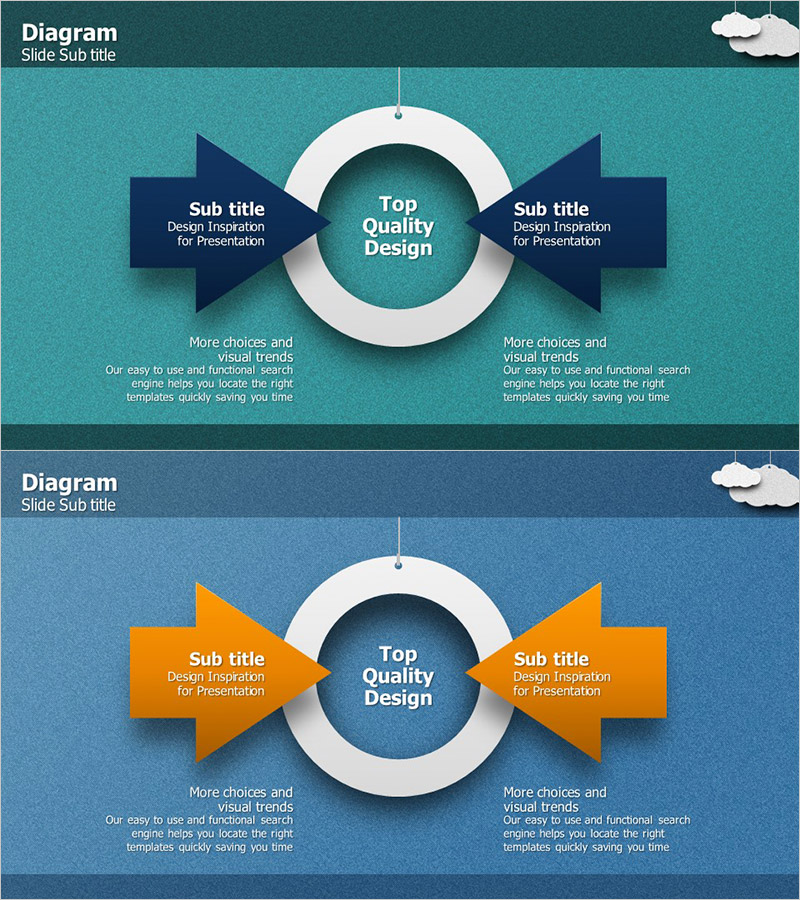 화살표 다이어그램으로 목표 시장 전략 시각화 – 마케팅 계획