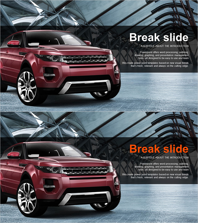 자동차 유지관리 서비스 템플릿 – 쉬는 시간을 위한 인트로