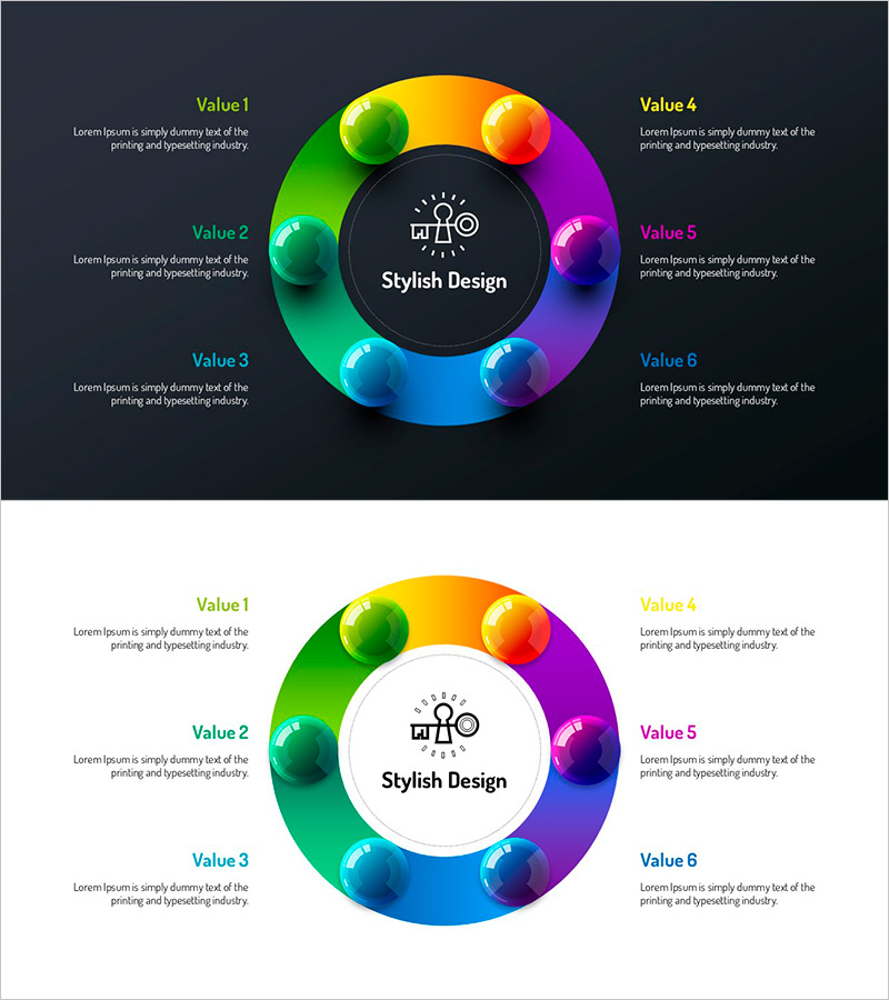 인포그래픽 디자인 와이드 템플릿 다이어그램
