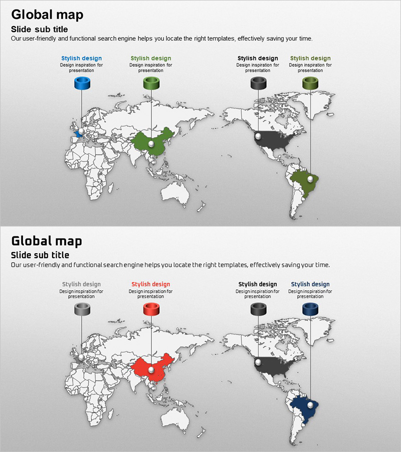 글로벌 타겟 국가를 위한 슬라이드 – 시장 및 경쟁사 분석