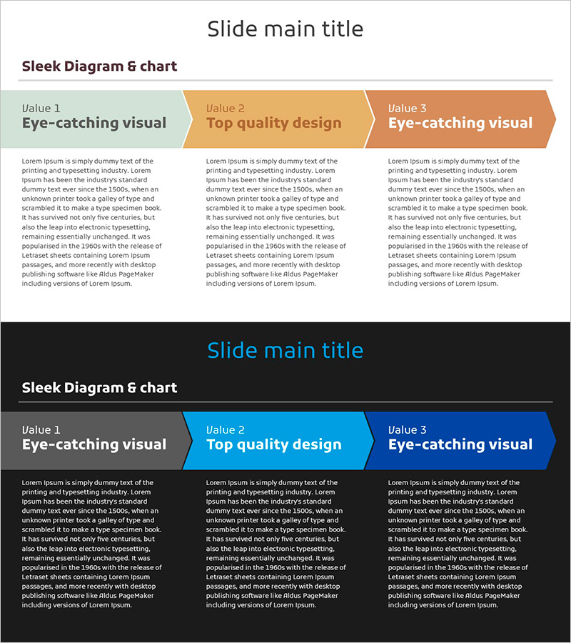 도트패턴 와이드 파워포인트 템플릿 흐름 다이어그램