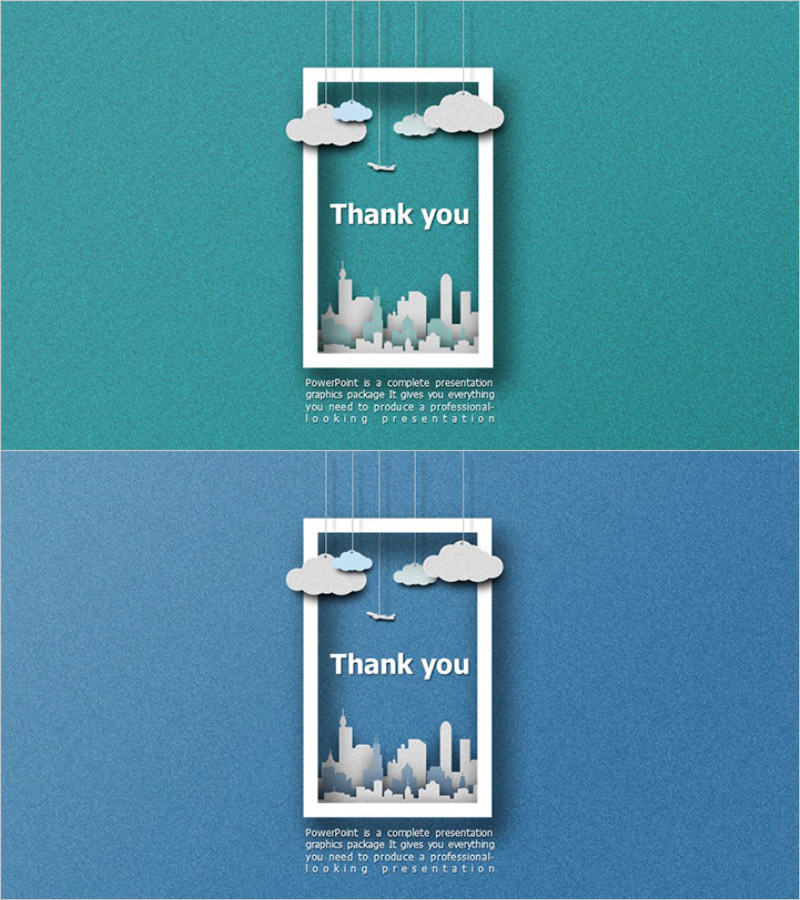 종이 도시 템플릿 엔딩 표지 – 멋진 마무리