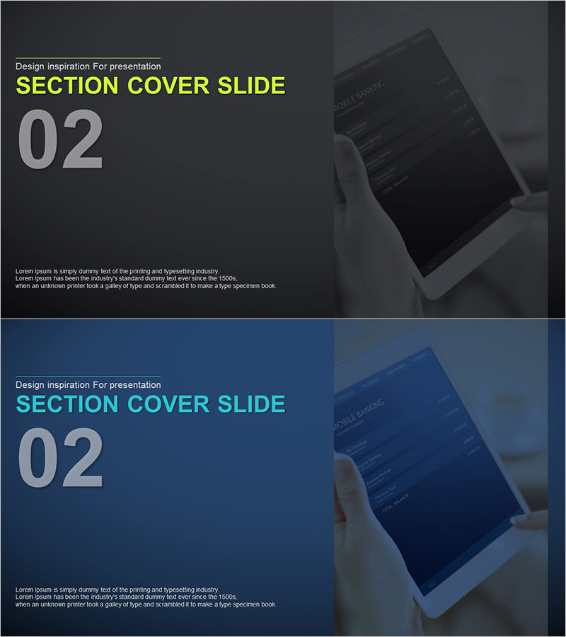 재정 관리 템플릿 간지 02 – 전문성과 깔끔함을 담은 섹션 커버 슬라이드