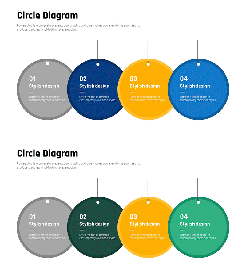 단계별 계획 서클 다이어그램 – 사업 전략 및 마케팅 계획