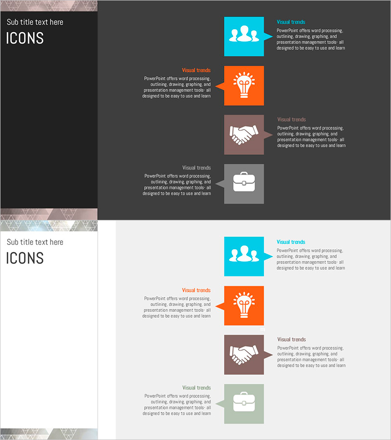삼각패턴 템플릿 아이콘 – 제품/서비스 개요