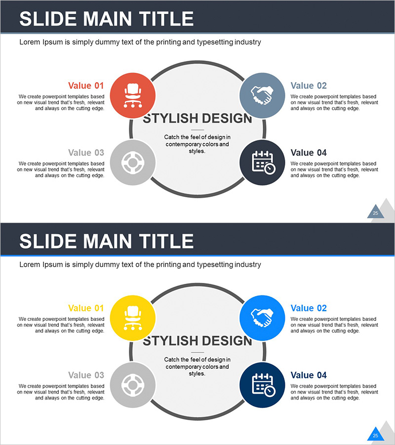 비즈니스 아이콘 다이어그램 – 혁신적 사업 소개