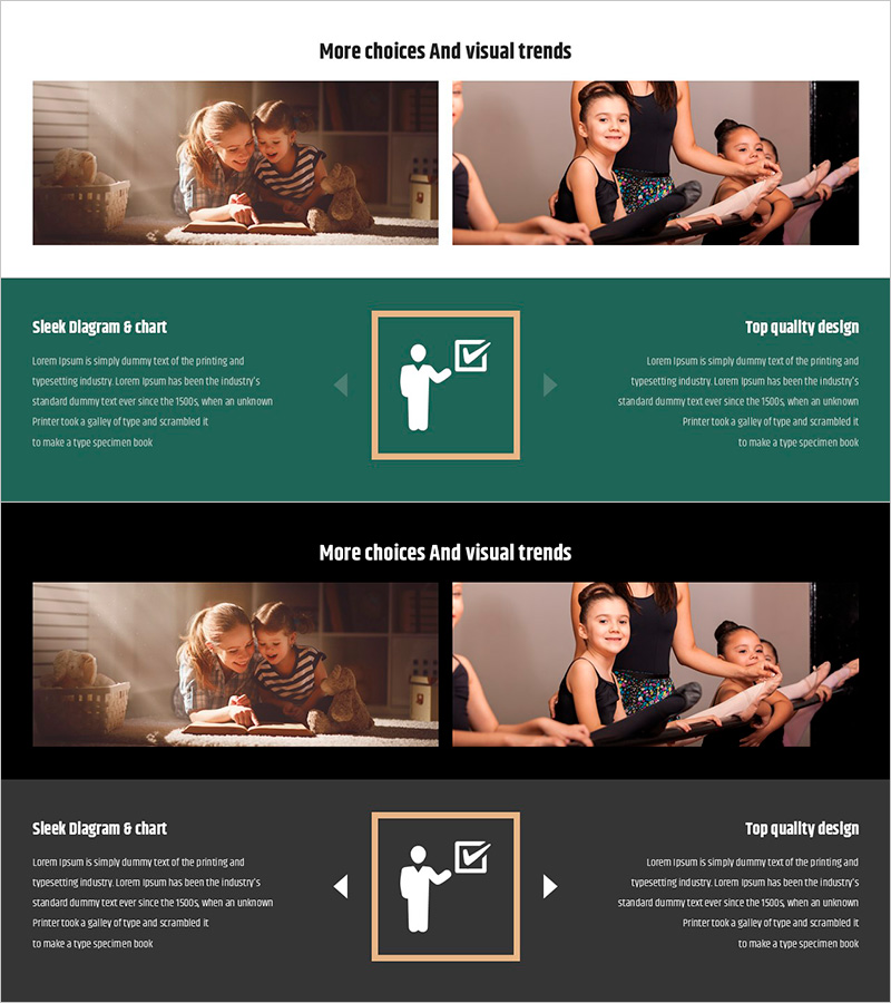 심플 & 모던 와이드 프레젠테이션 이미지 & 텍스트 슬라이드 - 마케팅 전략 분석