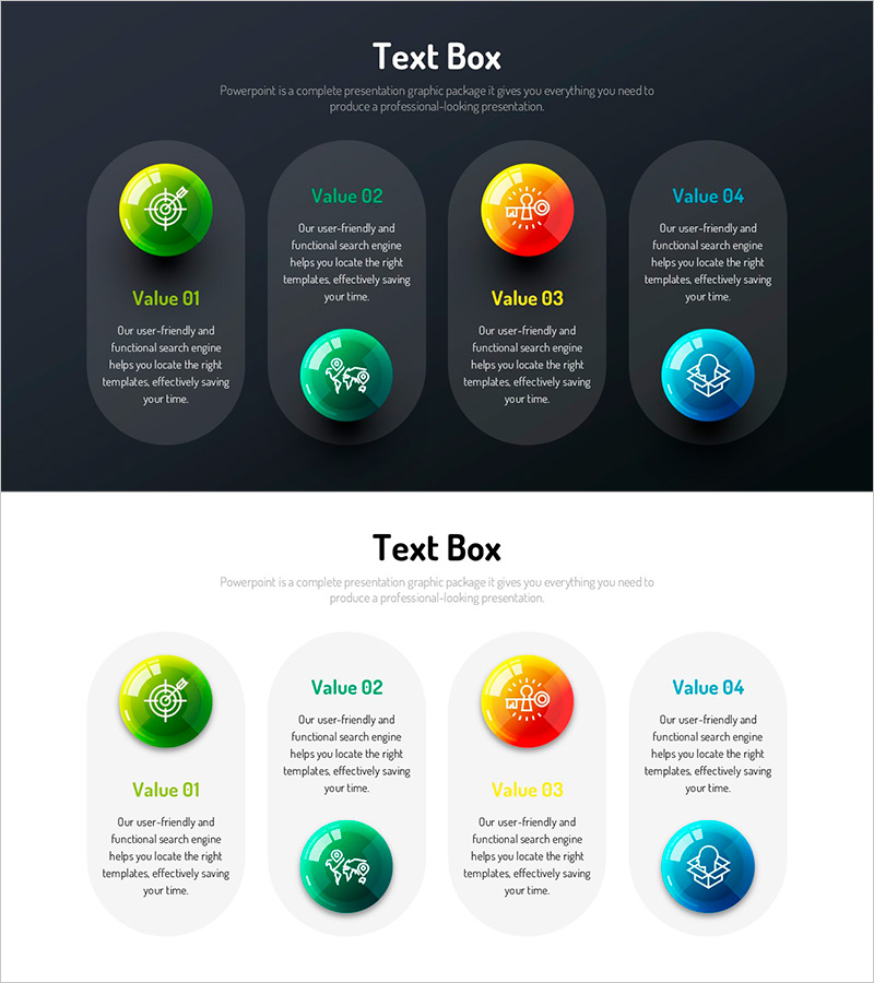 인포그래픽 디자인 와이드 템플릿 – 사업전략과 추진계획