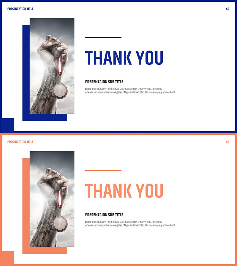 심플 사각형 비즈니스 템플릿 엔딩 표지