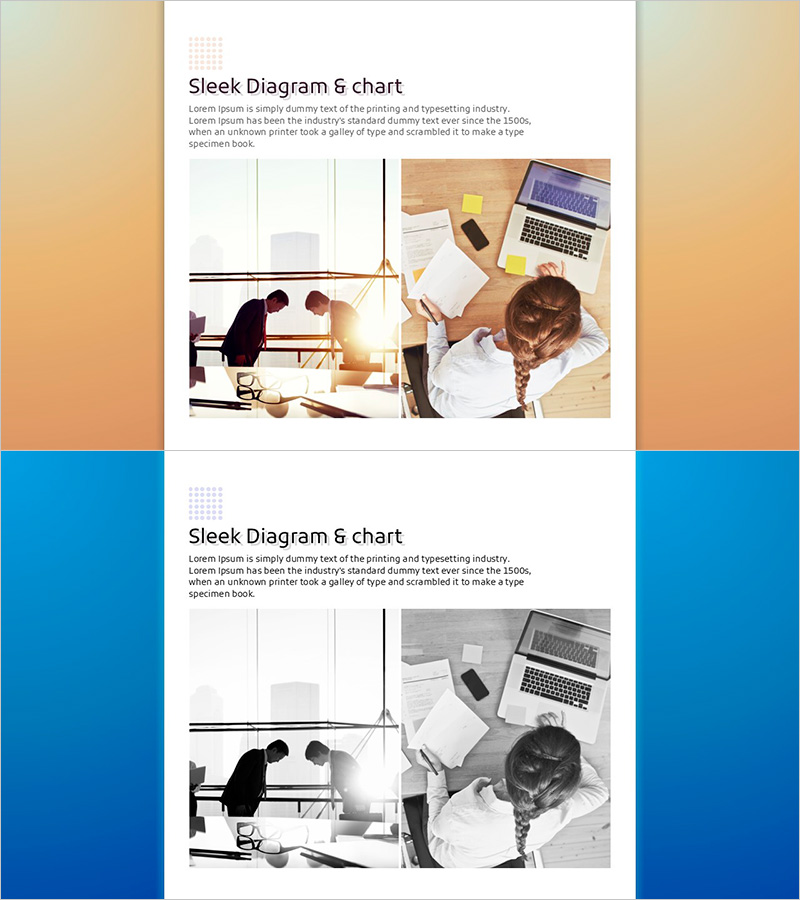 도트패턴 와이드 파워포인트 템플릿 – 마케팅 전략의 시각적 도움