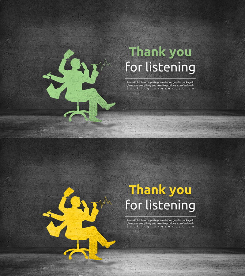 비즈니스 실루엣 엔딩 표지 – 감동적인 마무리