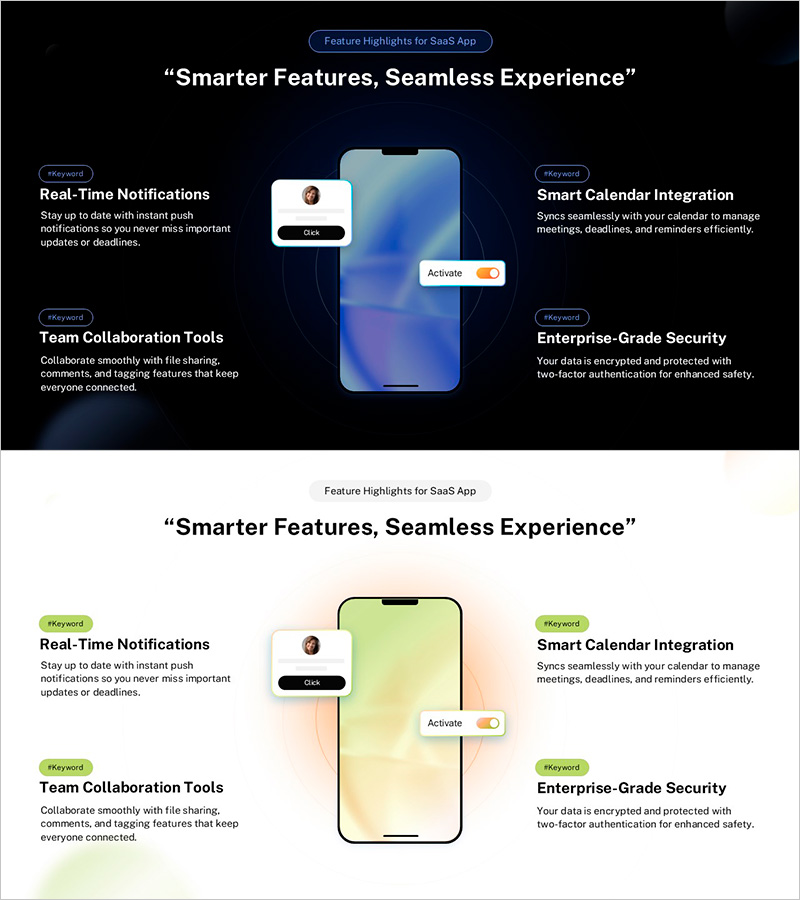 앱 사용 흐름과 주요 기능 소개 – 스마트한 경험을 위한 시각적 슬라이드