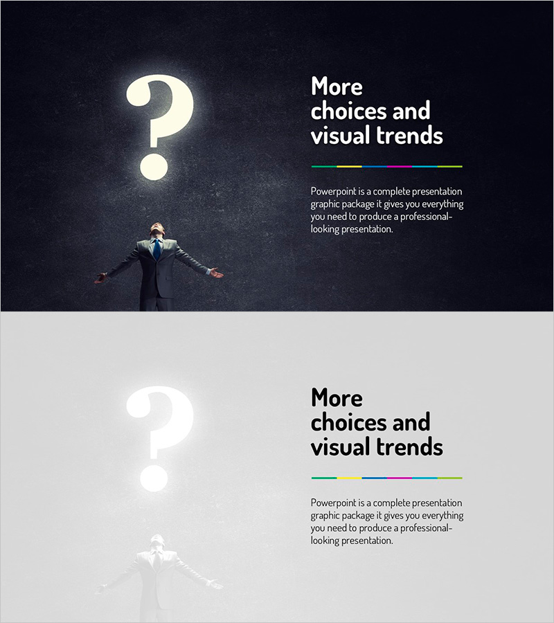 Q&A를 담은 인포그래픽 디자인 슬라이드 템플릿