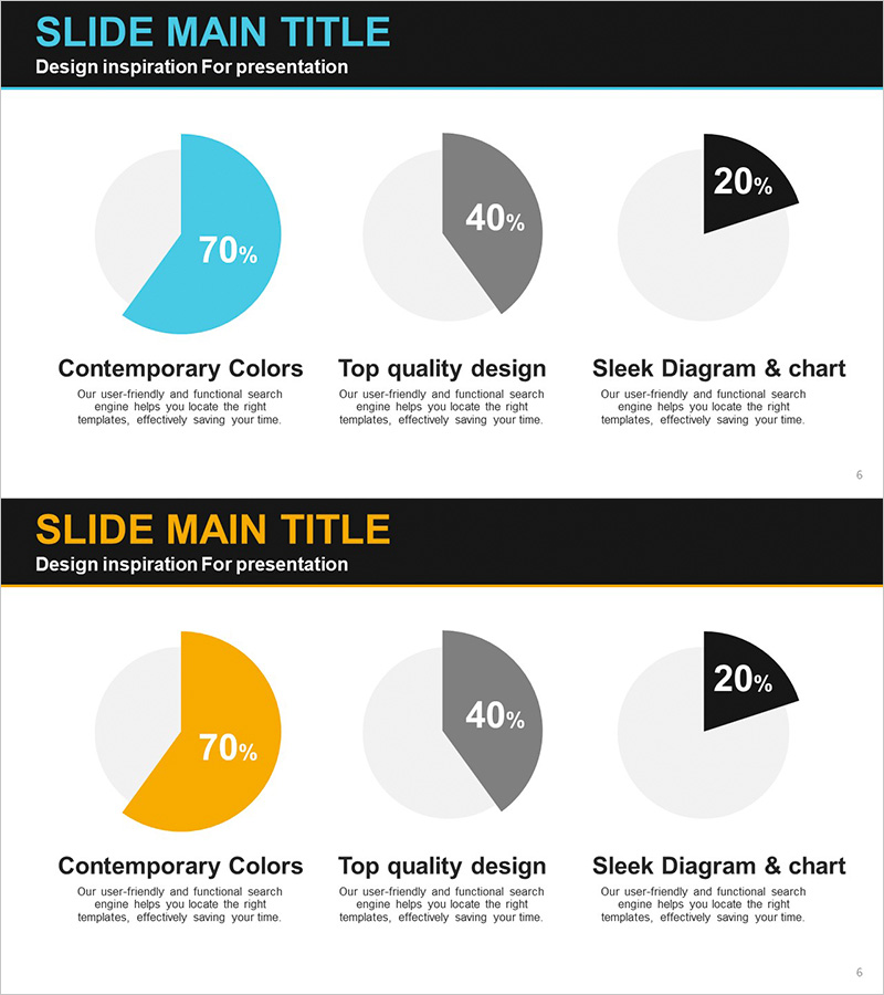 개발현황 파이형 원 그래프 – 효율적 데이터 전달