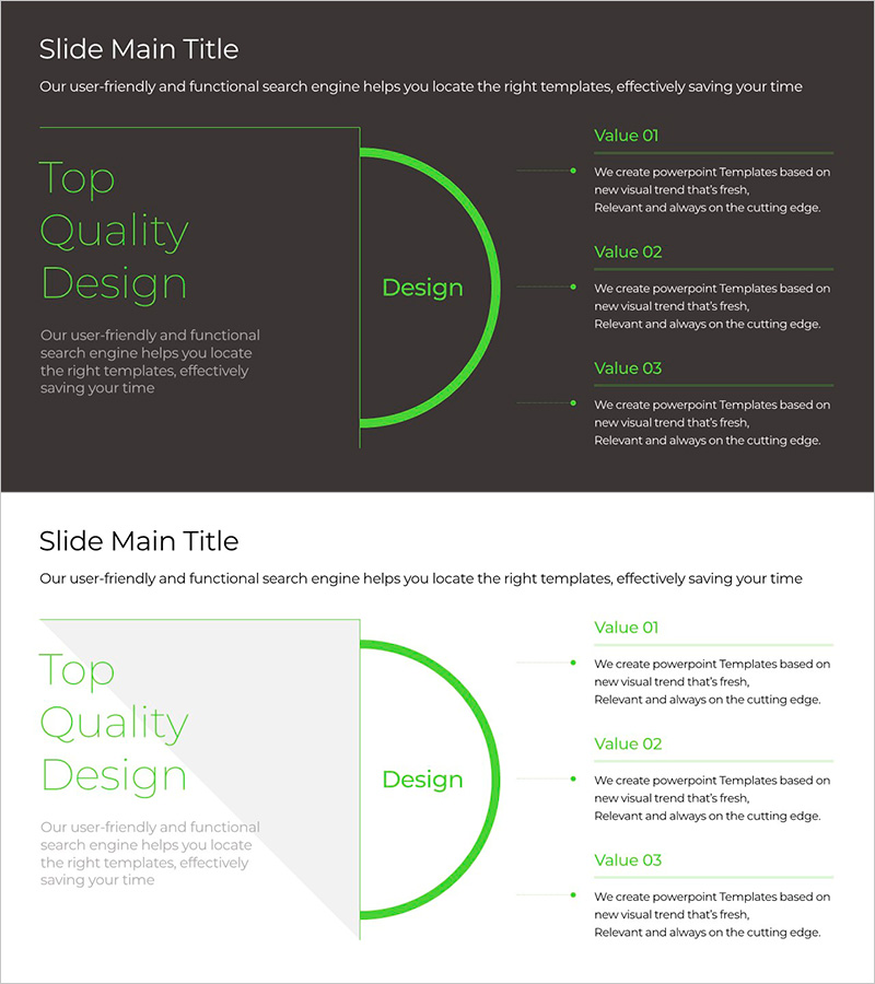 그린&그레이 와이드 템플릿 다이어그램9 – 혁신적 추진 계획