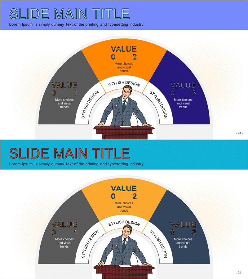 카툰 테마 확산 다이어그램 – 창의적 사업 소개