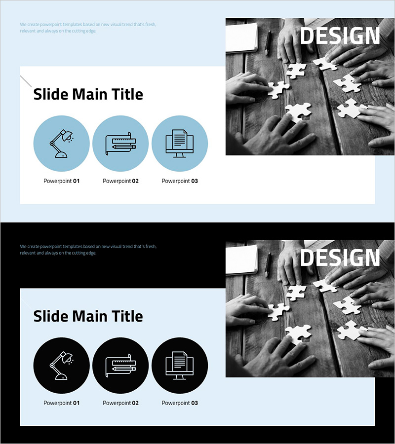 심플 디자인 트렌드 와이드 PPT 아이콘&이미지 – 제품 차별화 전략