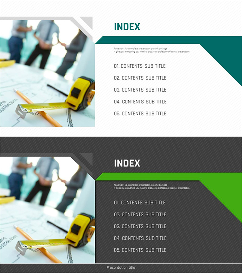 건축 디자인 템플릿 목차 – 효율적인 정보 구성