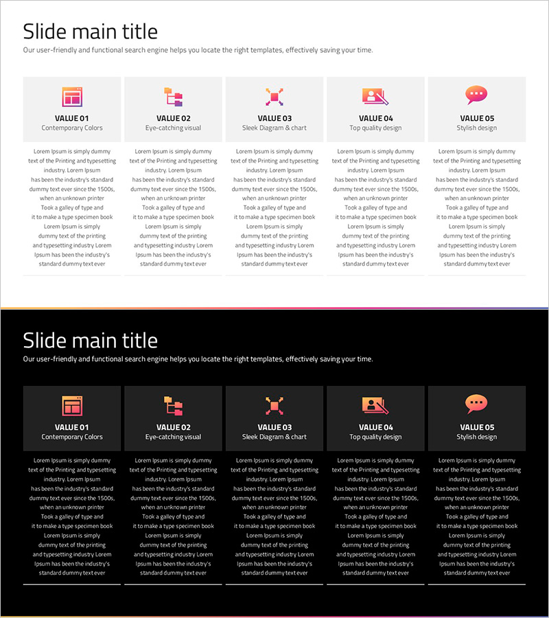소셜 네트워크 와이드 템플릿 아이콘&텍스트 – 스타트업의 비전