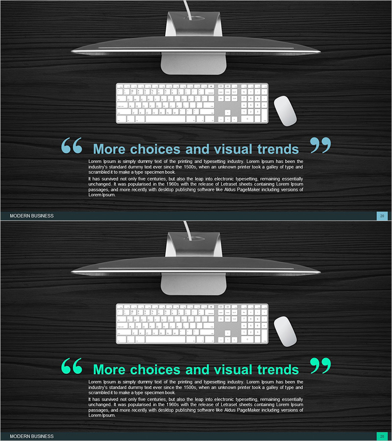 컴퓨터 서비스 소개 슬라이드 – 현대 비즈니스