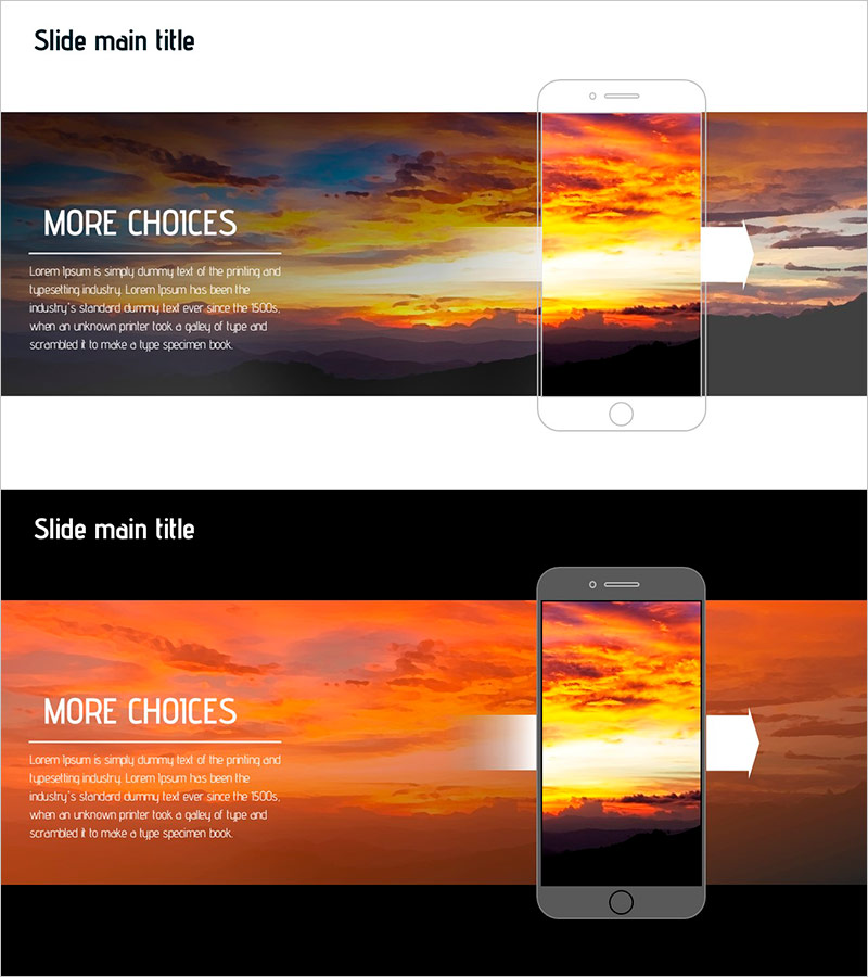 모바일 화면을 활용한 다이나믹 소개 – 다양한 선택