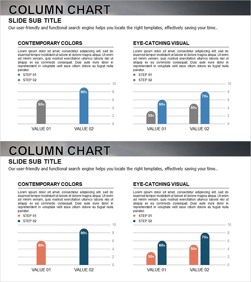 시장 분석 둥근 막대그래프 – 시장 및 경쟁사 분석을 위한 효과적인 도구