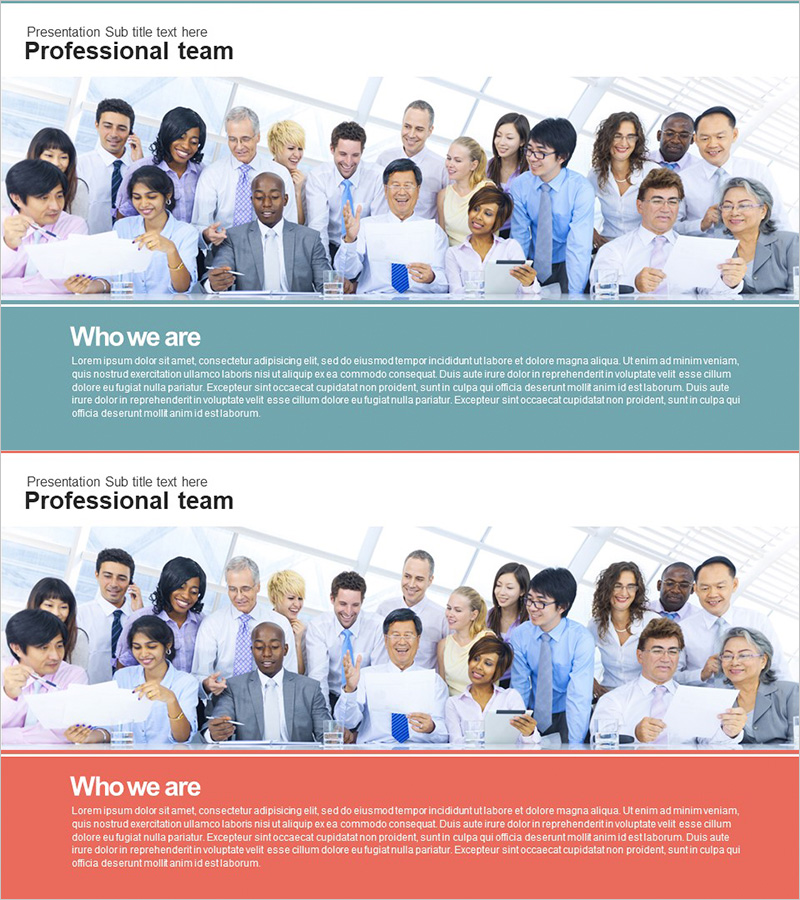 비즈니스 환영 인사 – 전문팀 소개