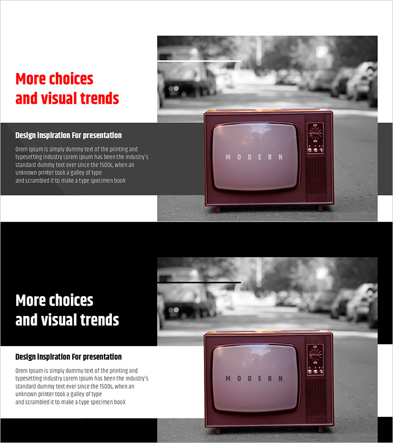 모던 와이드 파워포인트 템플릿 목업2 - 마케팅 전략의 핵심