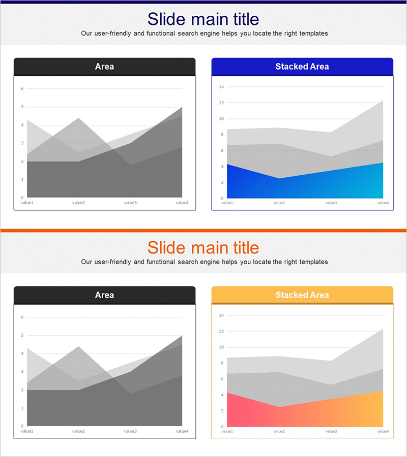 경쟁사 분석 영역형 그래프 – 시장 우위를 확보하다