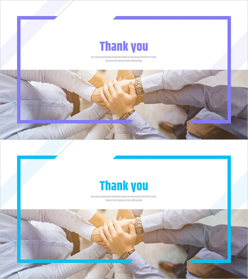 비즈니스 팀워크 템플릿 엔딩 표지