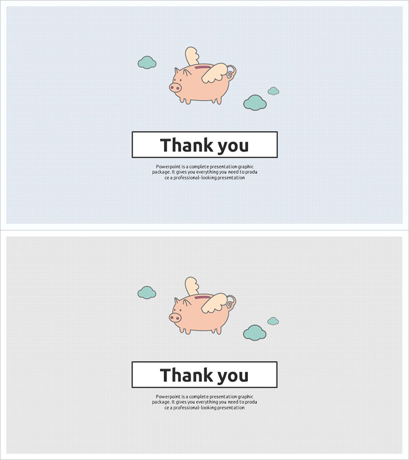 2D 회사원 캐릭터 템플릿 엔딩 표지