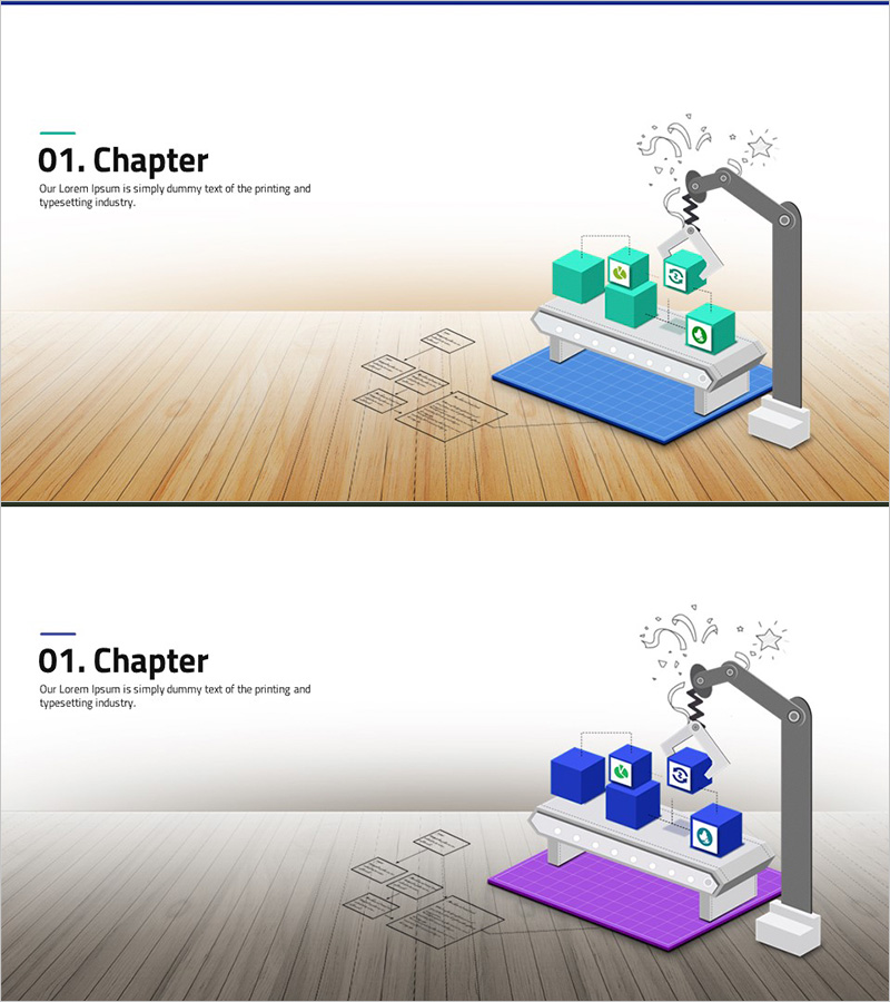 모바일 결제 와이드 템플릿 간지 – 혁신적 프로세스 시각화