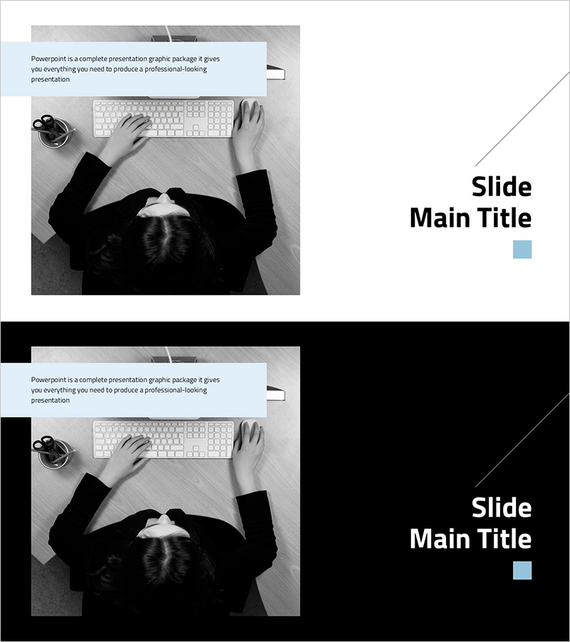 심플 디자인 트렌드 와이드 PPT 템플릿 – 노력의 마케팅 전략