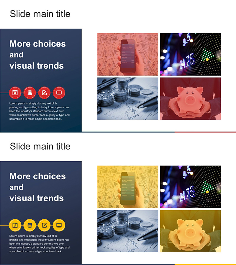 금융 서비스 개요 슬라이드 – 신뢰와 성장