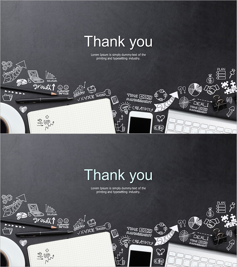 사무용품 테마 템플릿 엔딩 표지