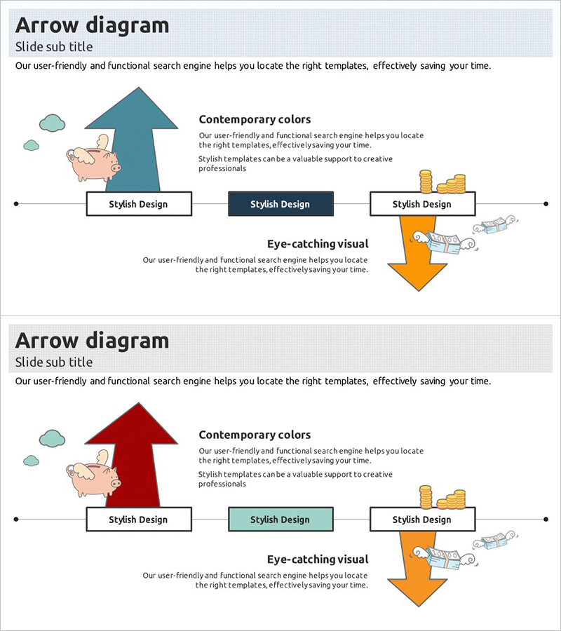 문제점 해결방안 슬라이드 – 다방향 다이어그램으로 효율적으로 전달하기