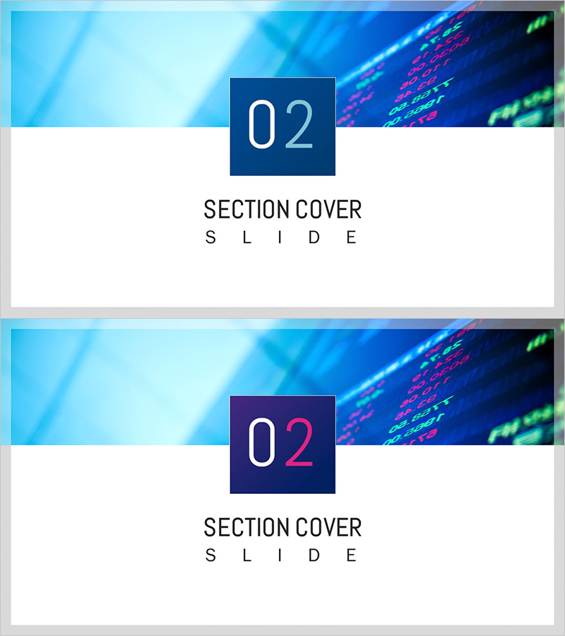 재고 관리 템플릿 간지 – 섹션 커버 슬라이드 02