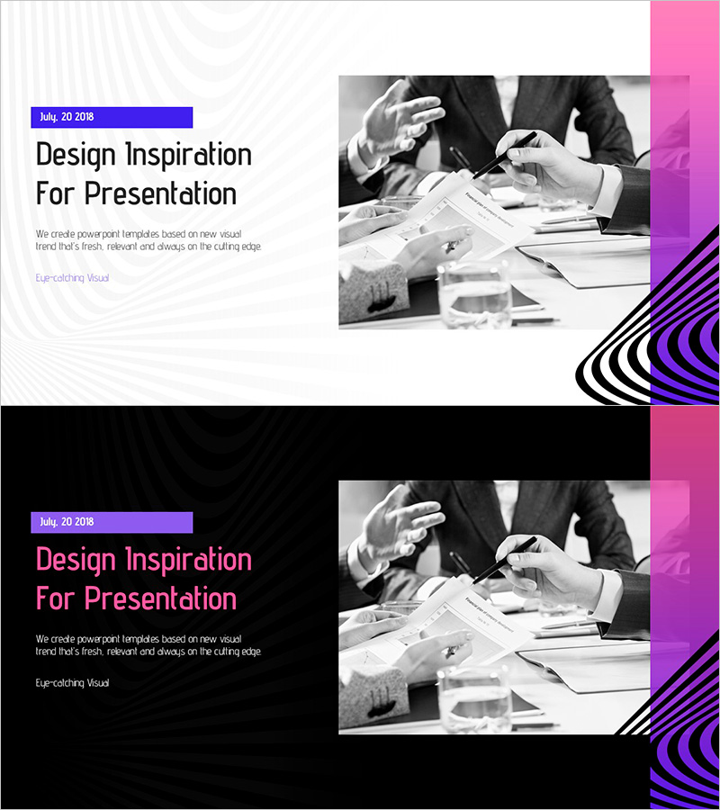 환상 와이드 PPT 이미지와 텍스트1 – 사업개요 및 비전 소개