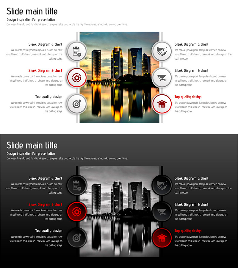 종이접기 템플릿 비전 다이어그램7 – 비즈니스 접근과 성장을 위한 전략