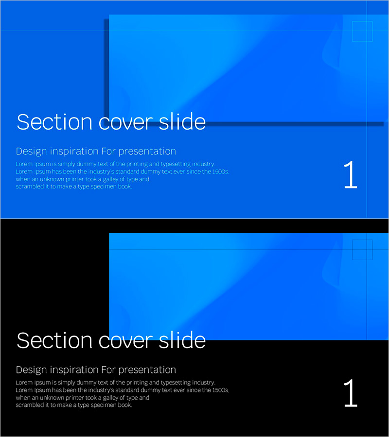 블루라인 와이드 템플릿 간지 – 세련된 섹션 구분 슬라이드