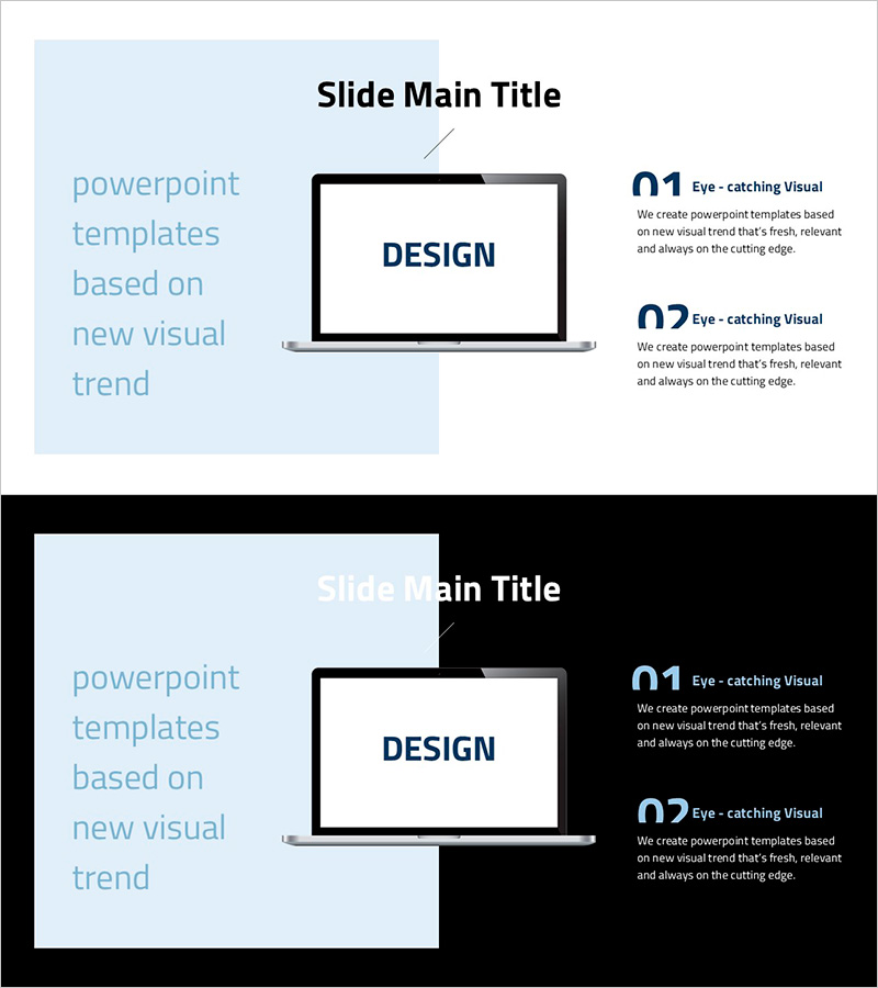 심플 & 모던 와이드 PPT 목업 – 비주얼 중심의 마케팅 자료
