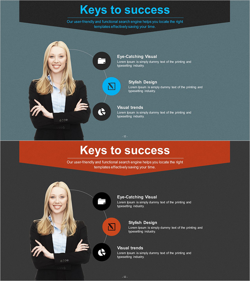 성공적인 사업가의 사업전략 슬라이드 - 비즈니스 전략 컨셉